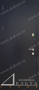 Дверь в квартиру с отделкой порошковое напыление и декоративная филенчатая панель МДФ шпон с рисунком
