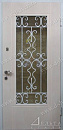 Дверь МДФ со стеклопакетом и решеткой