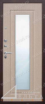 Металлические двери с зеркалом (порошковое напыление и декоративная панель МДФ ПВХ с зеркалом)