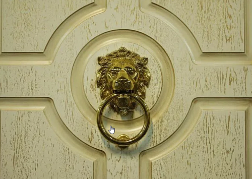 Дверная стукалка "Лев" золото