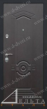 Дверь в квартиру (порошковое напыление и мдф шпон с рисунком и замками KALE)
