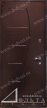 DS-1801 Дверь с терморазрывом (порошковое напыление с рисунком и декоративная панель МДФ шпон)