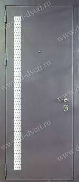 Дверь в квартиру с рисунком на металле и МДФ ШПОН